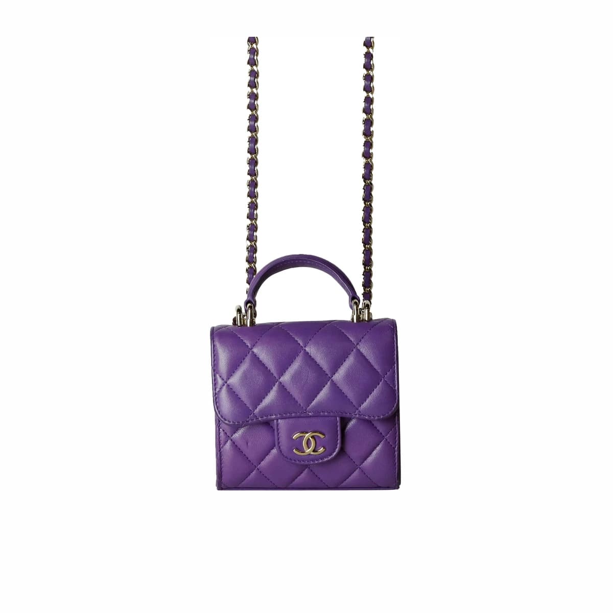 CHANEL 샤넬 메탈 탑 핸들 숄더백 크로스백 미니