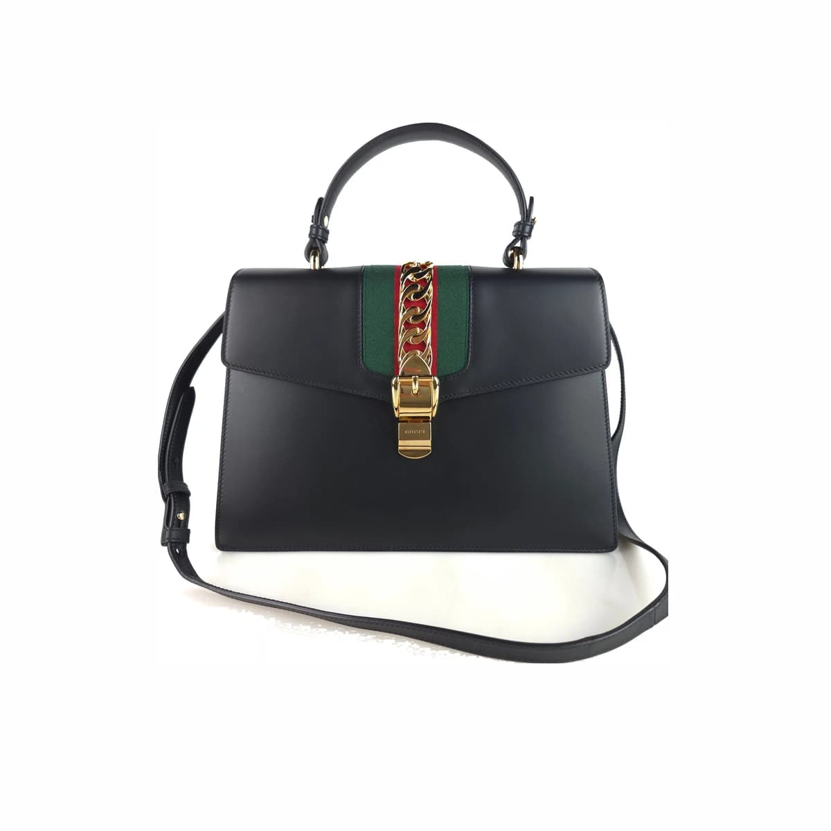 GUCCI 구찌 WEB 실비 탑 핸들 숄더백