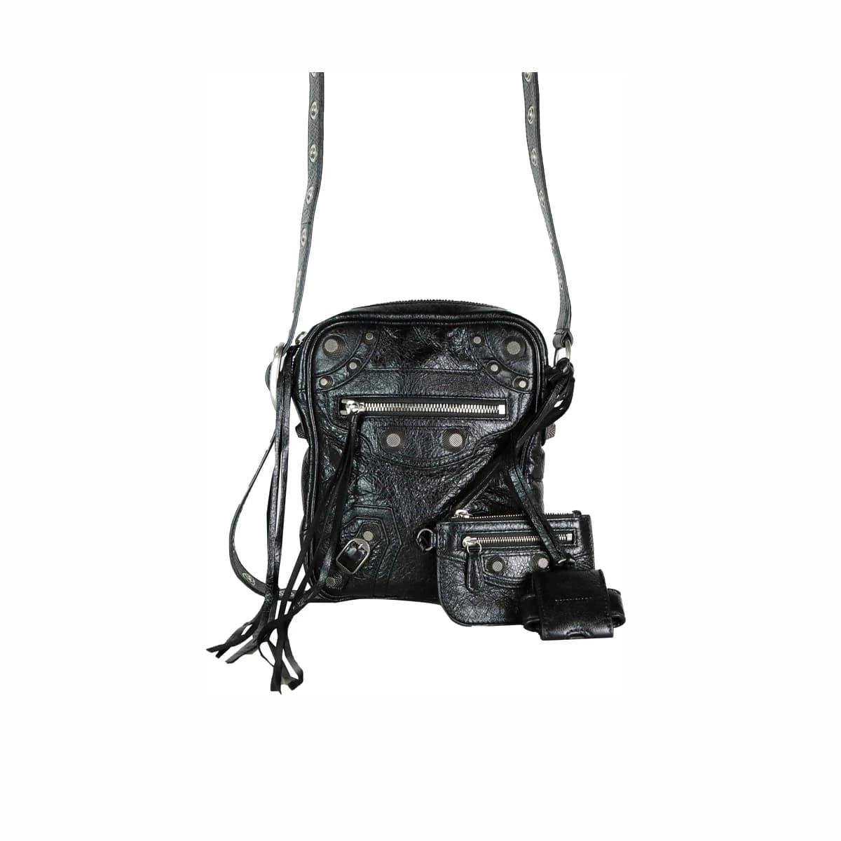 BALENCIAGA 발렌시아가 아레나 램스킨 르 카골 크로스백 OS 블랙