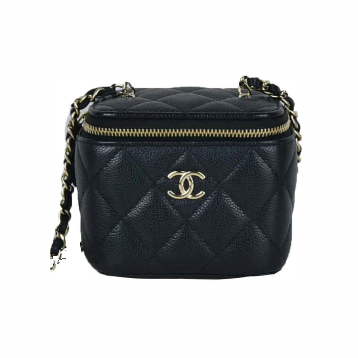 CHANEL 샤넬 CC 체인 캐비어 베니티 크로스백 OS