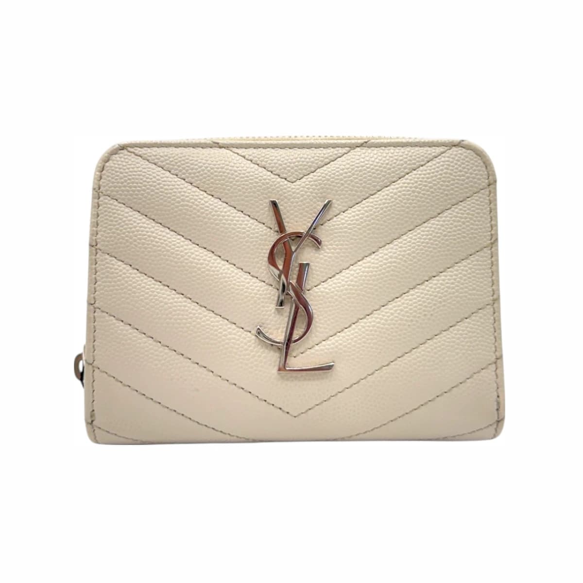 SAINT LAURENT 생로랑 모노그램 컴팩트 지퍼 어라운드 월렛