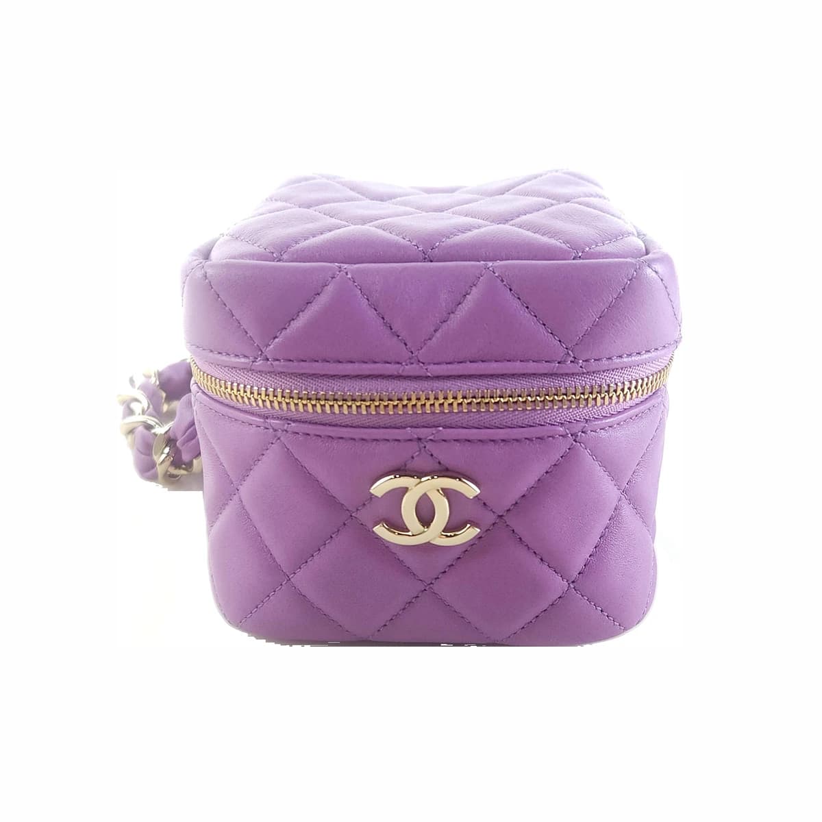CHANEL 샤넬 큐브 베니티 스트랩 핸드 파우치 OS