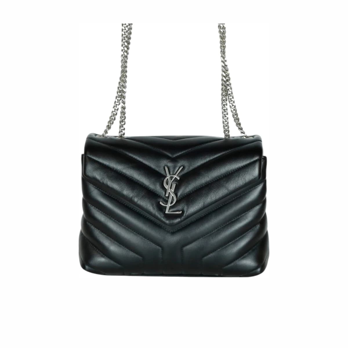 SAINT LAURENT 생로랑 마틀라세 모노그램 루루 숄더백 크로스백 스몰 블랙