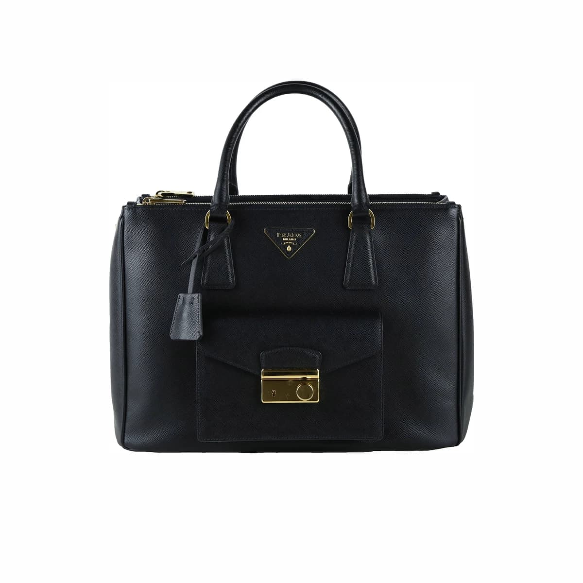 PRADA 프라다 사피아노 포켓 토트백 숄더백 OS 블랙