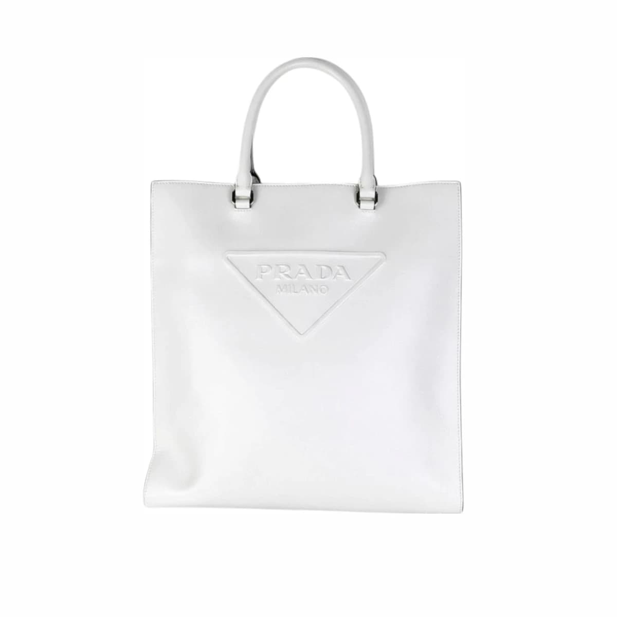 PRADA 프라다 트라이앵글 엠보싱 로고 토트백 숄더백 OS