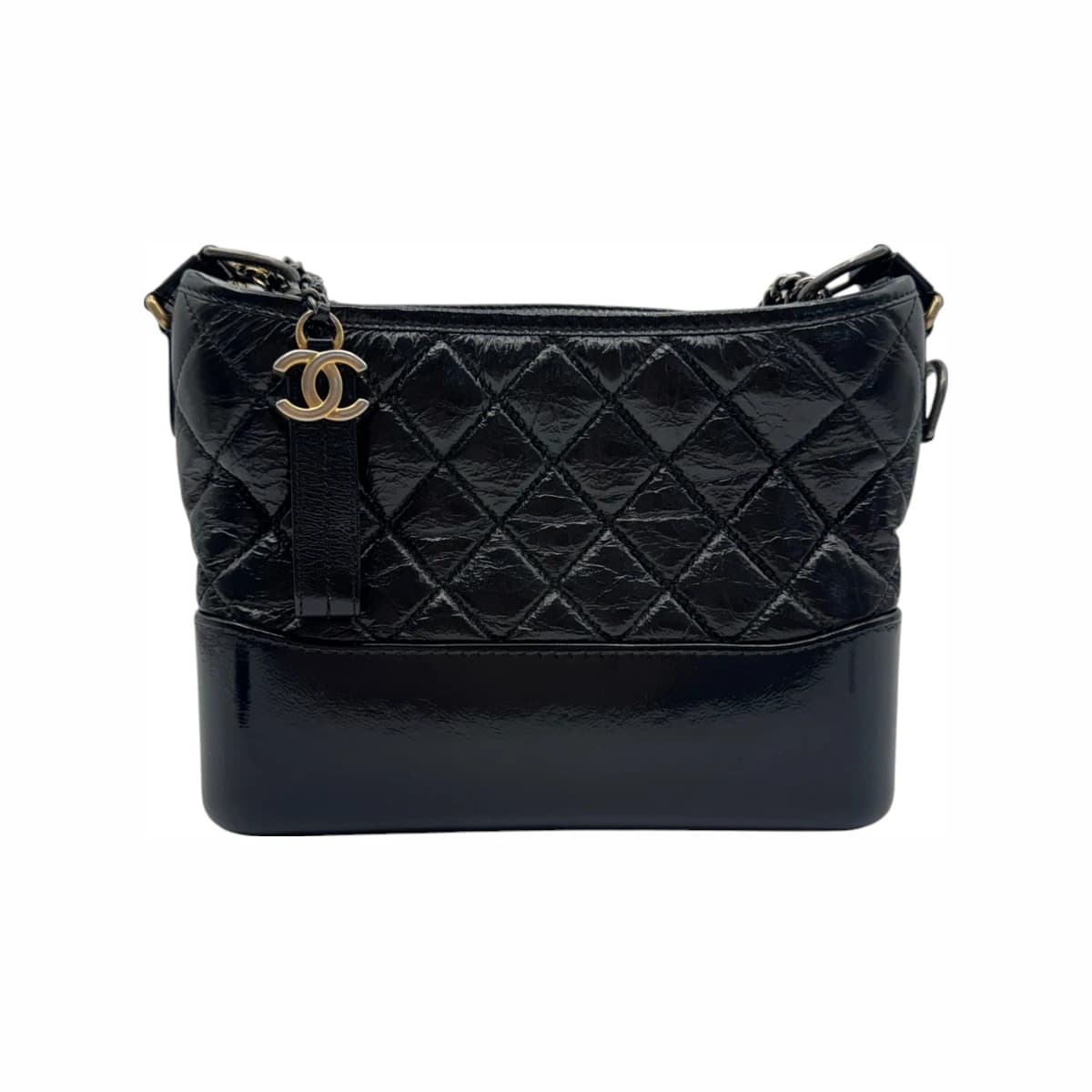 CHANEL 샤넬 가브리엘 호보 미디움 체인 숄더백 30번대 블랙
