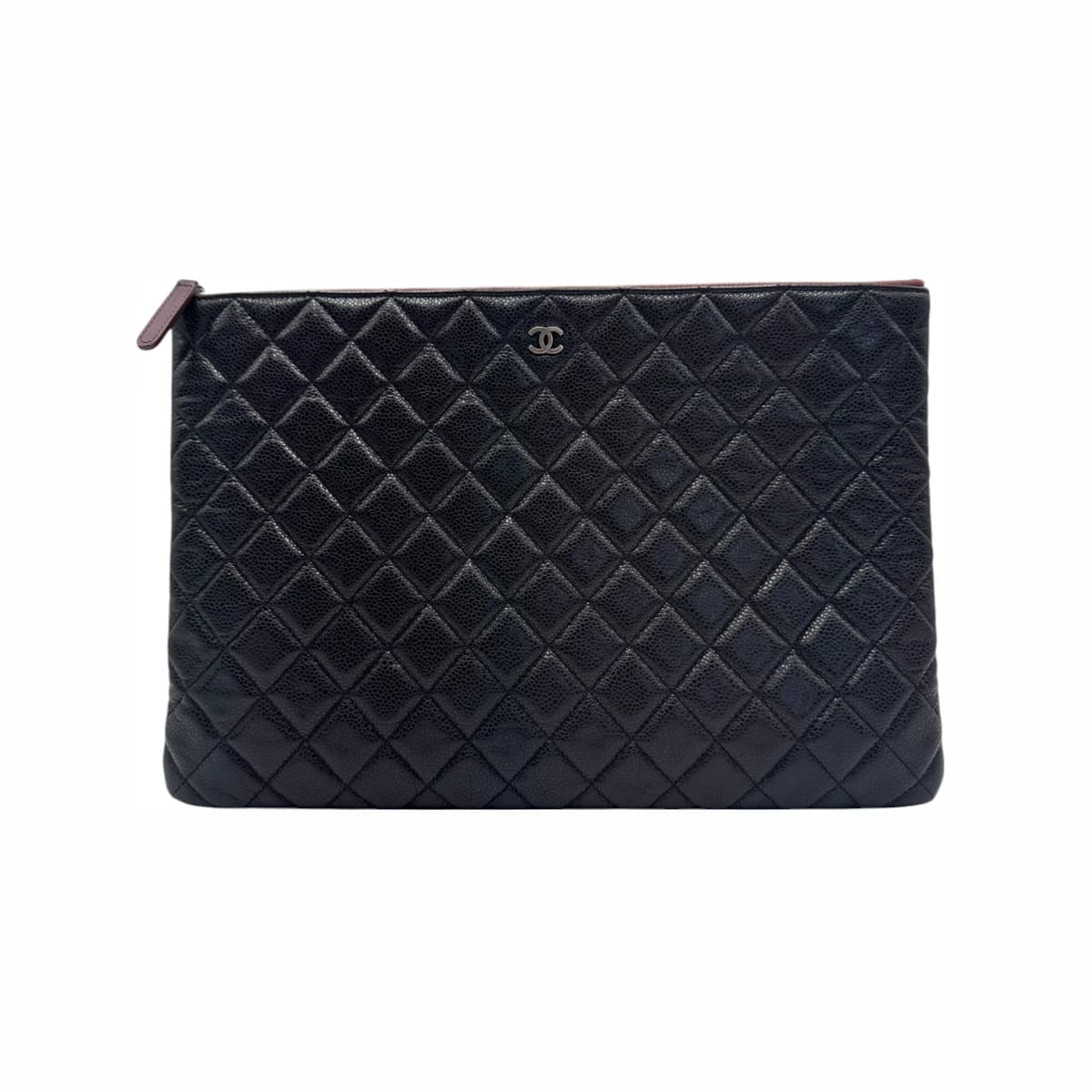 CHANEL 샤넬 캐비어 클래식 라지 클러치백(21번대) 블랙