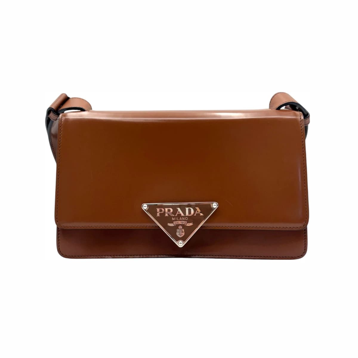 PRADA 프라다 엠블럼 브러쉬드 백