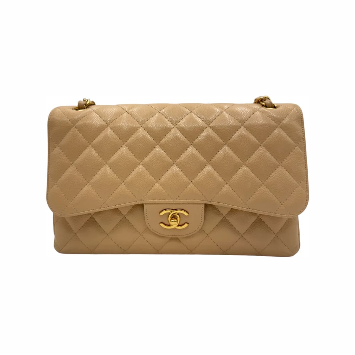 CHANEL 샤넬 캐비어 클래식 라지 체인 숄더백(18번대)