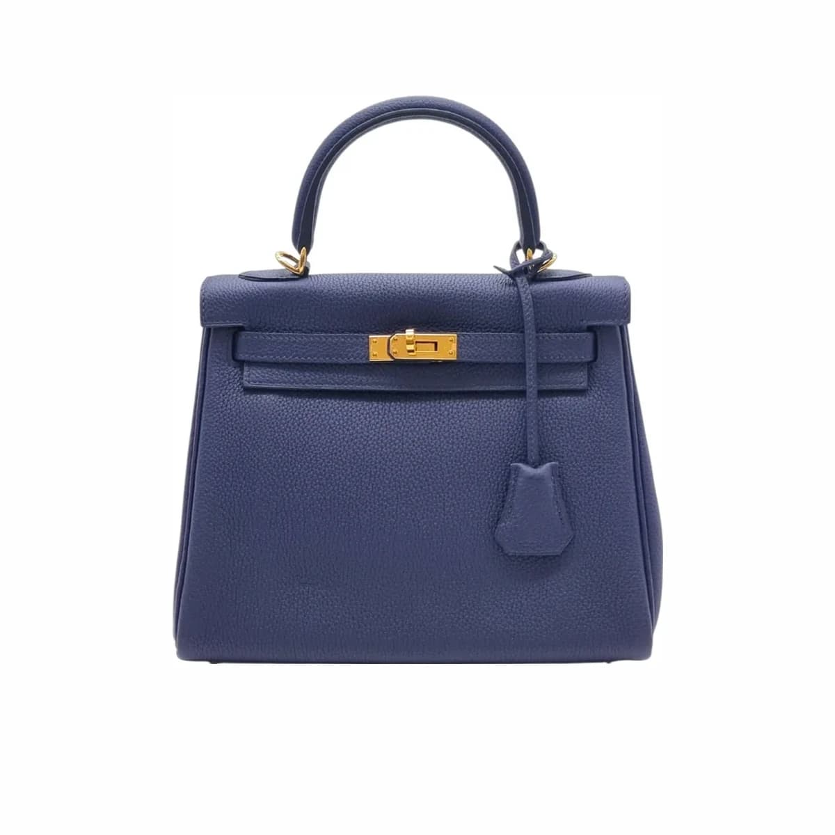 HERMÈS 에르메스 켈리 25 블루엔크레 금장