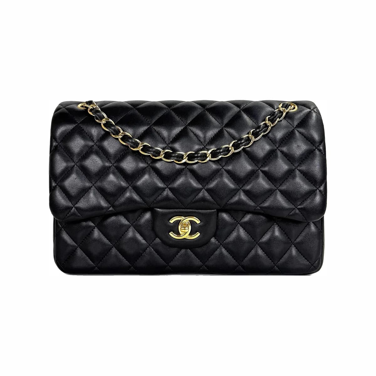 CHANEL 샤넬 클래식 플랩백 라지 블랙 은장
