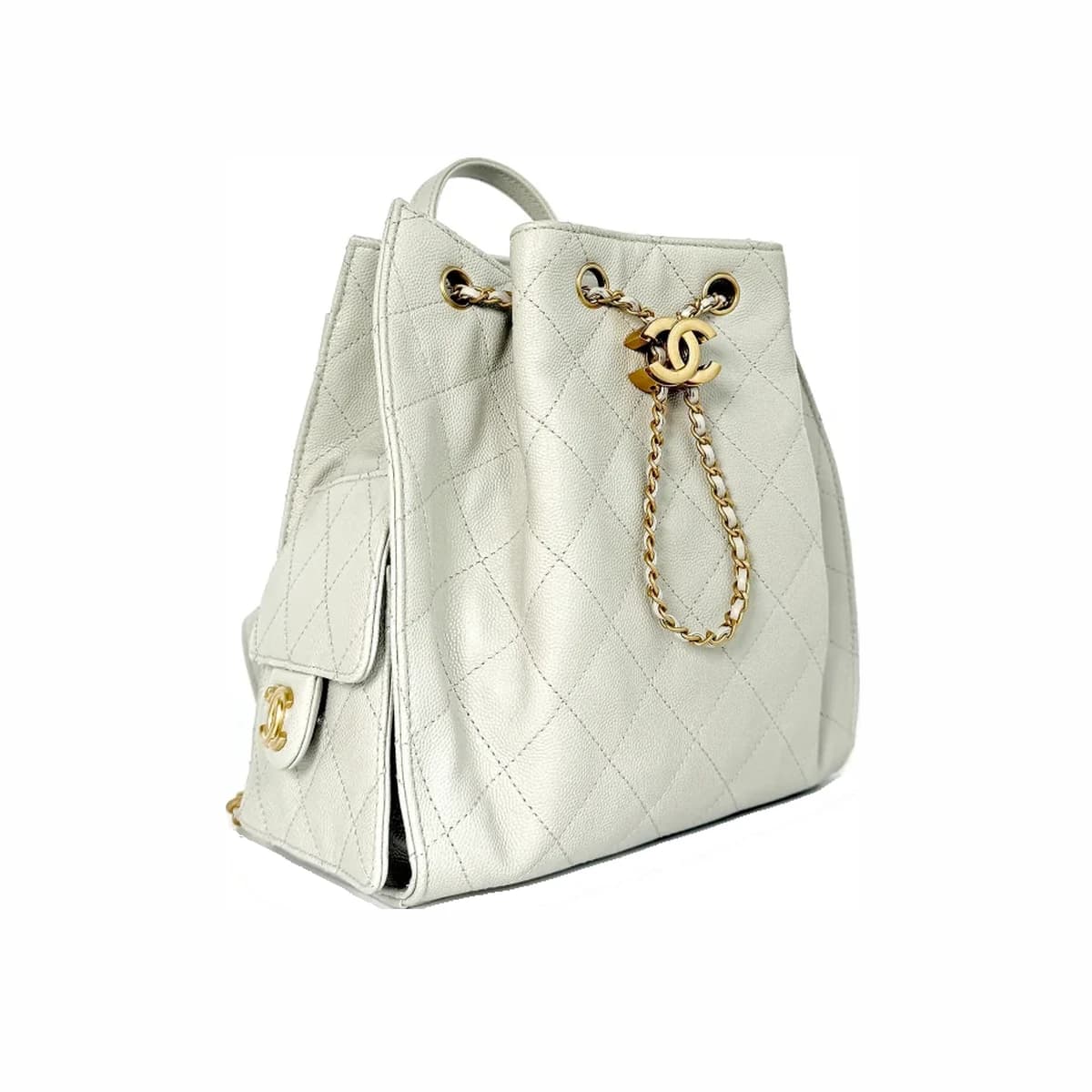 CHANEL 샤넬 25 백팩 화이트 내장칩
