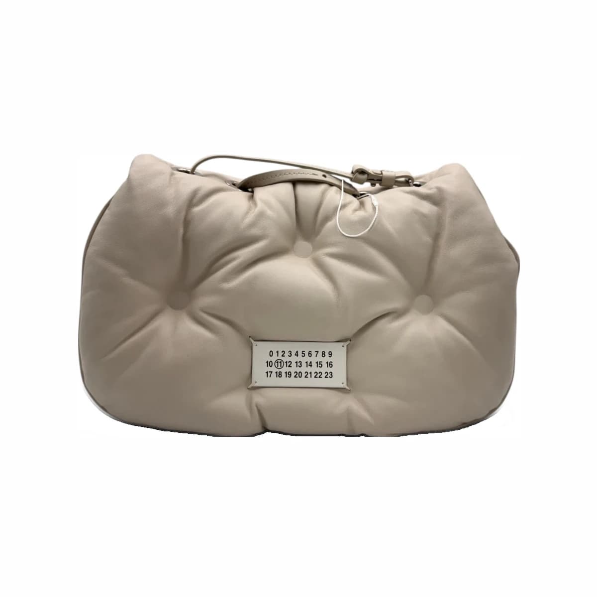 MAISON MARGIELA 마르지엘라 아이보리 글램 슬램 플랩 미디움 체인 숄더백 화이트