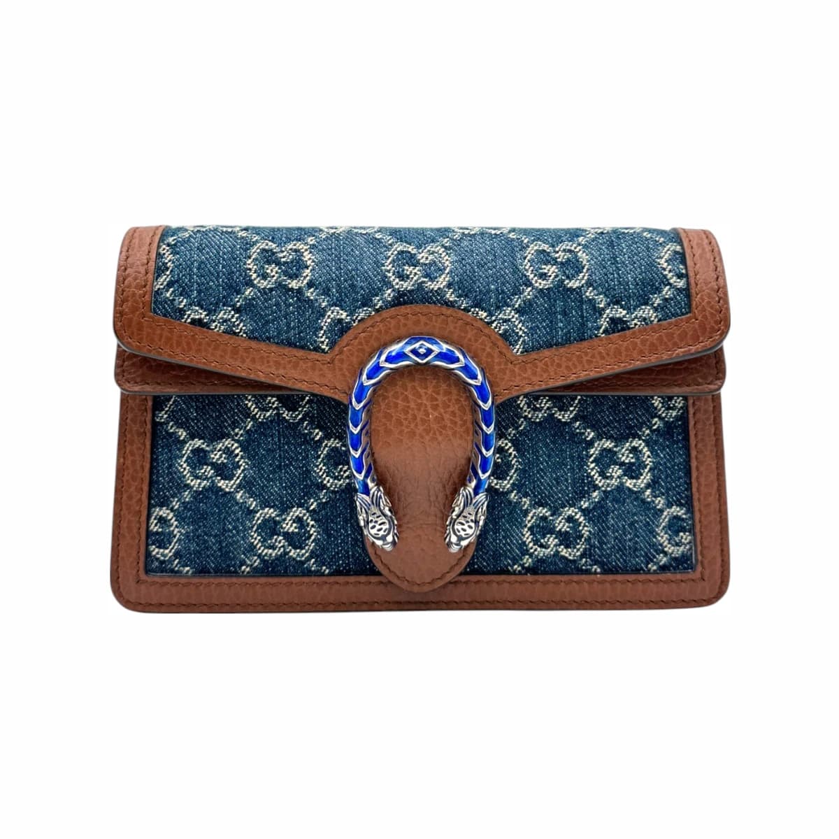 GUCCI 구찌 데님 디오니소스 슈퍼 미니 체인 크로스백