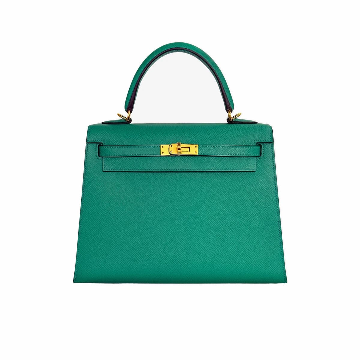 HERMÈS 에르메스 셀리에 켈리 25 베르트제이드 금장