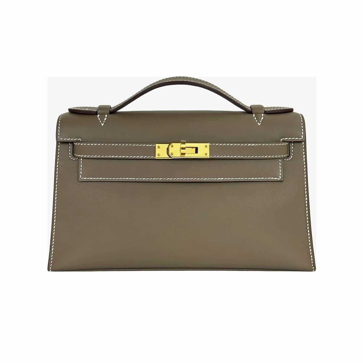 HERMÈS 에르메스 미니켈리포쉐트 에토프 금장 브라운