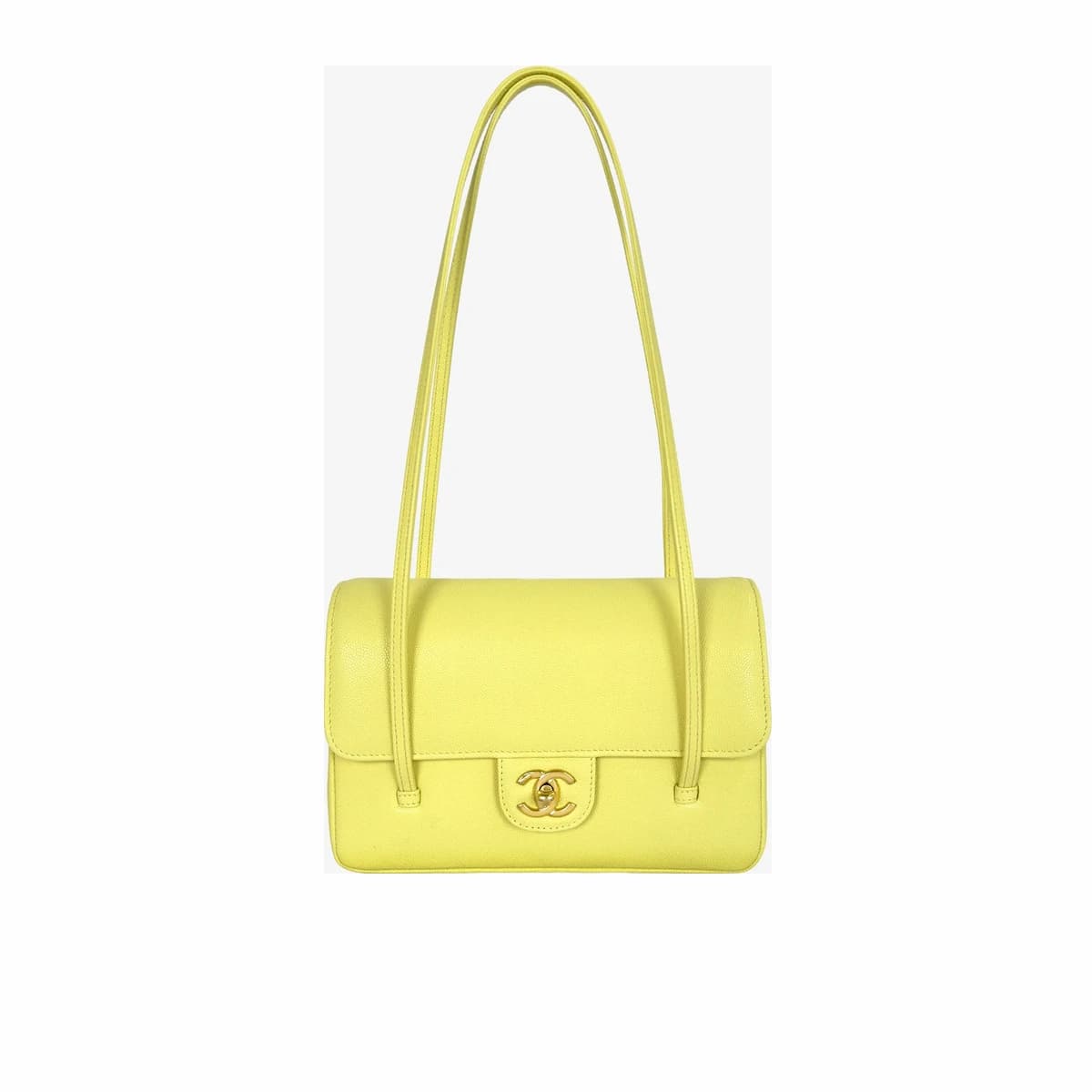 CHANEL 샤넬 26백 프레피 코코 플랩백 스몰 라이트옐로우