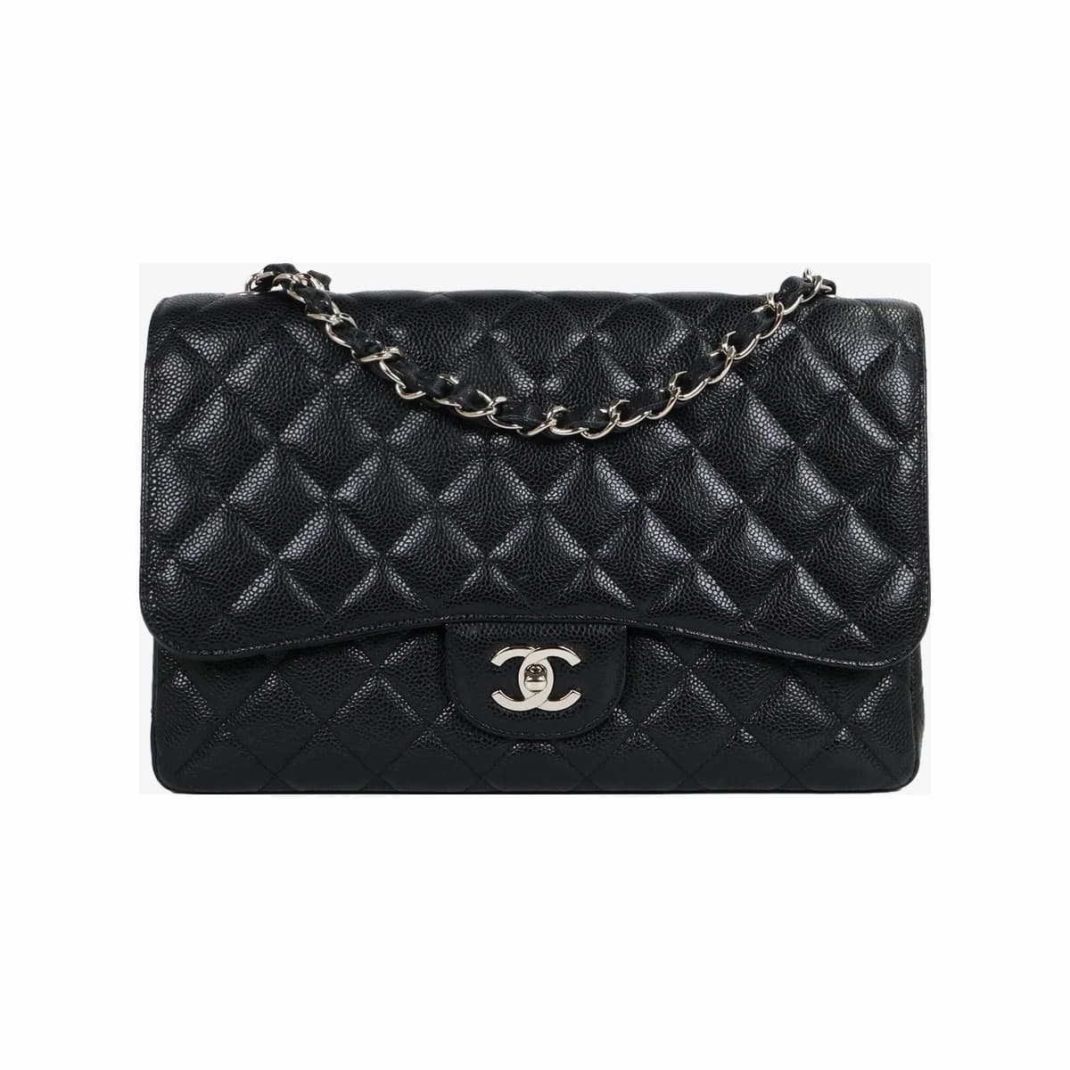 CHANEL 샤넬 클래식 플랩백 점보 라지 블랙 은장
