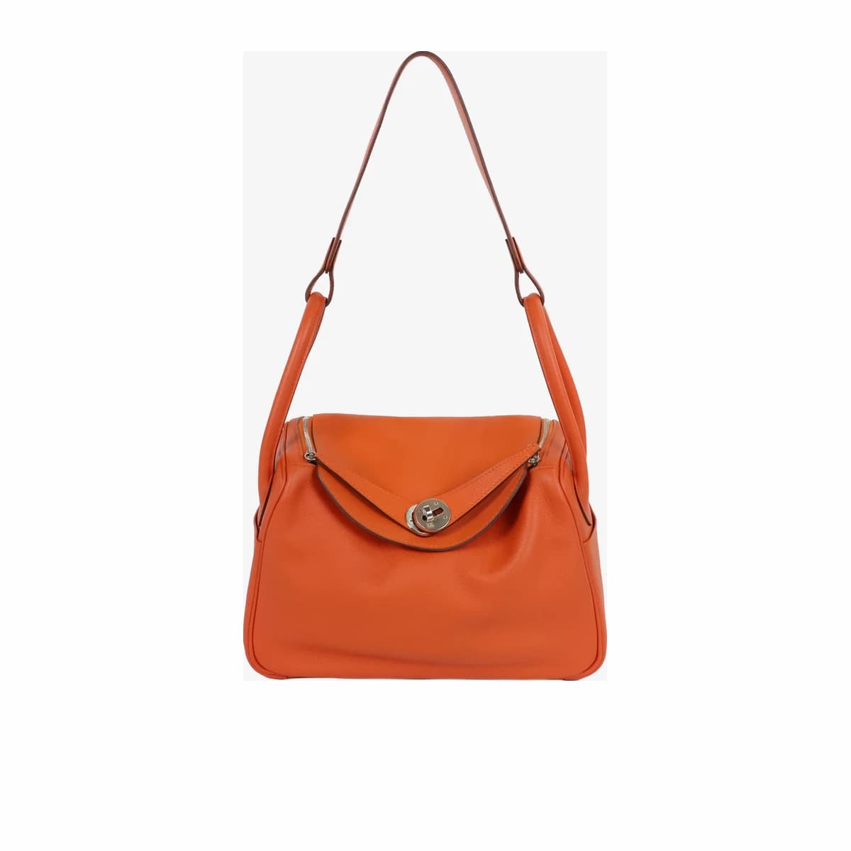 HERMÈS 에르메스 린디 26 퓨 오렌지 금장