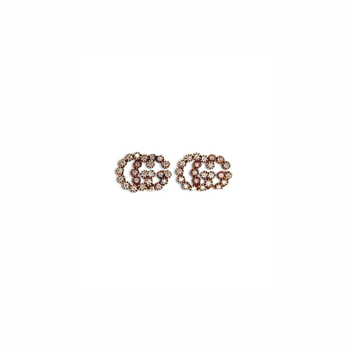 GUCCI 구찌 GG 인터로킹 다이아몬드 스터드 귀걸이 18K옐로우골드 18K 옐로골드