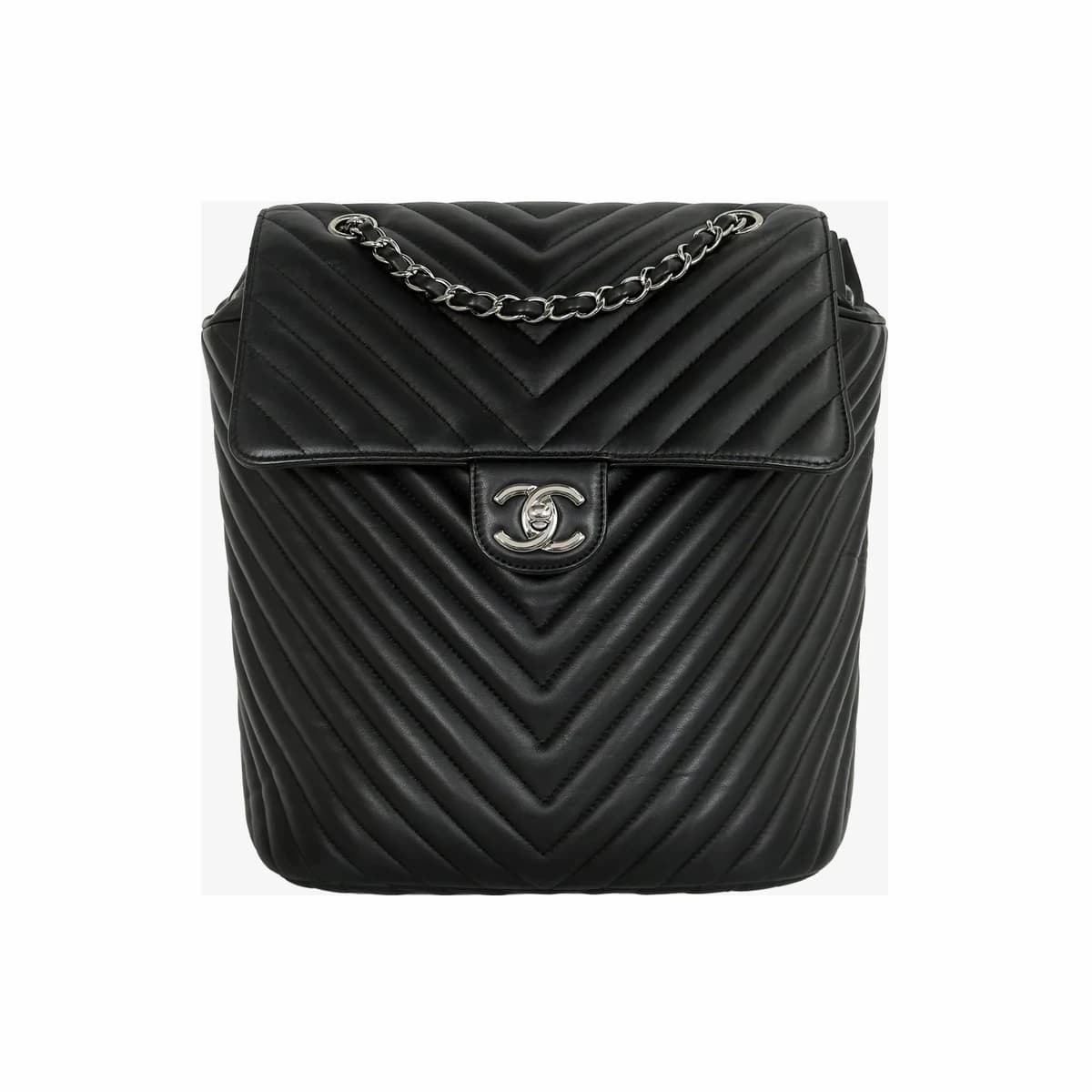 CHANEL 샤넬 퀼팅 체인 핸들 버킷백 블랙