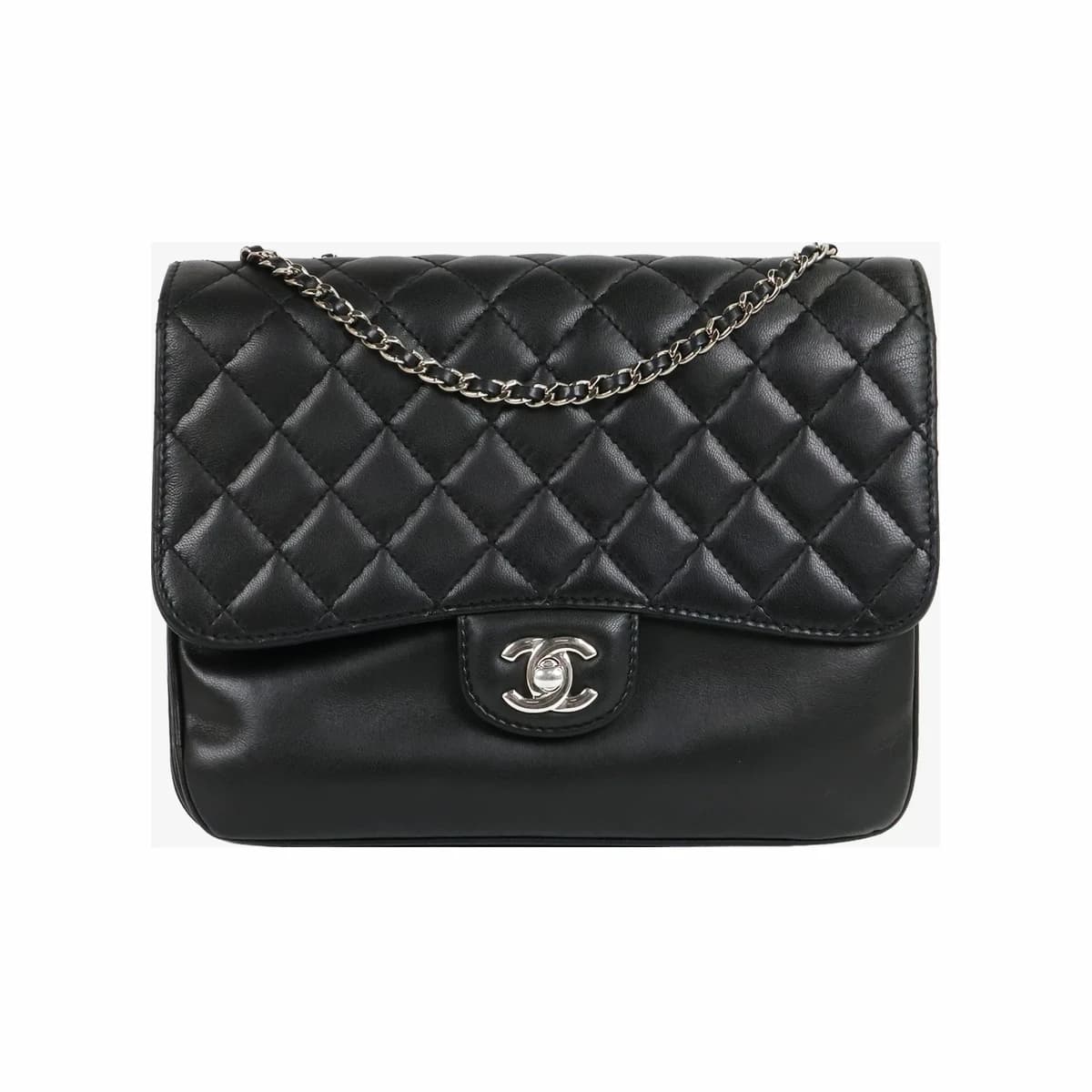 CHANEL 샤넬 타임리스 퀄팅 클래식 크로스백 블랙 은장
