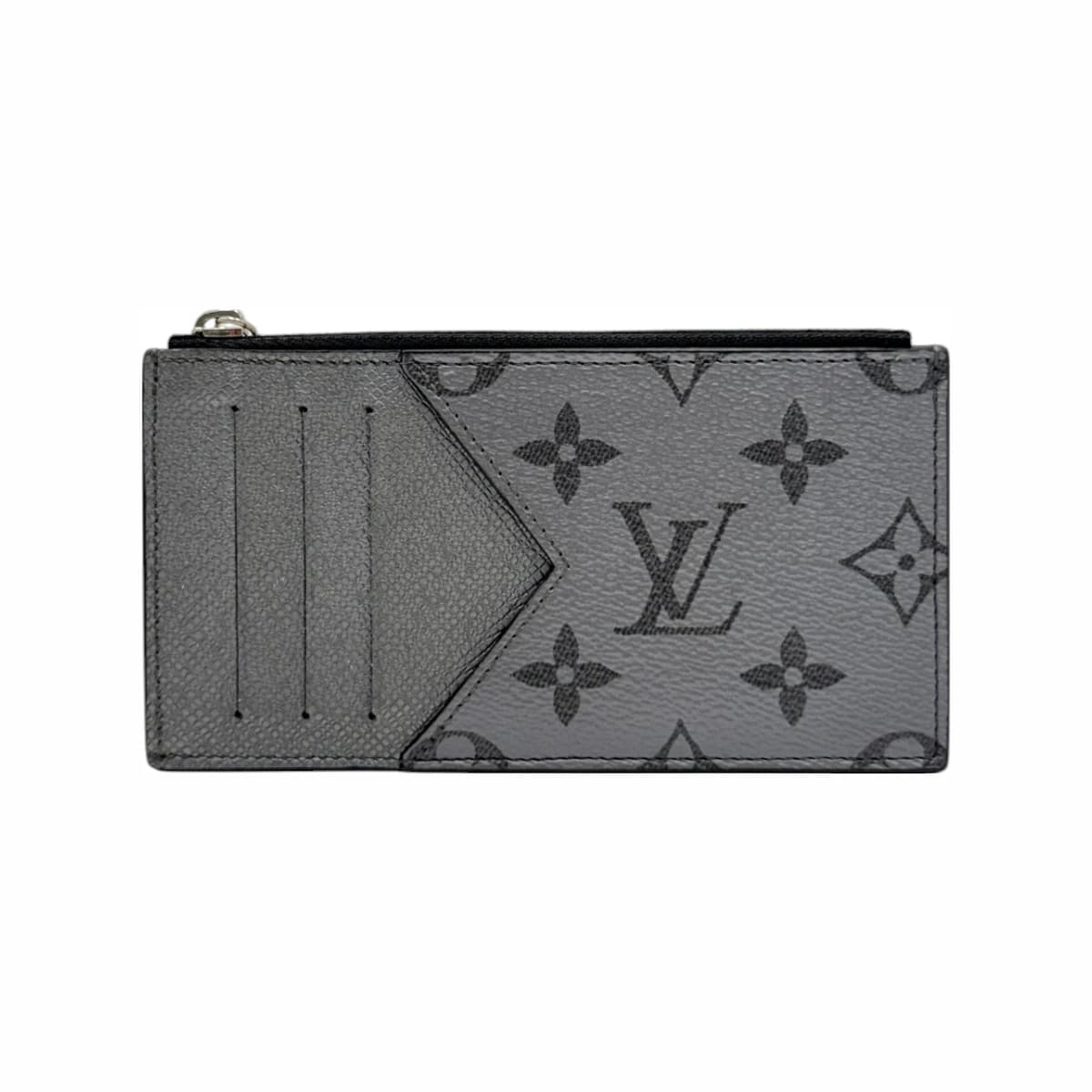 LOUIS VUITTON 루이비통 메탈 그레이 모노그램 코인 카드지갑