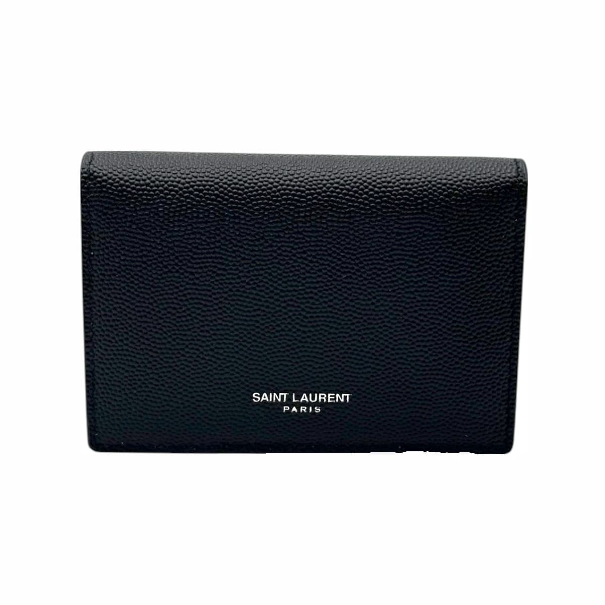 SAINT LAURENT 생로랑 그랑 드 뿌드르 엠보스드 레더 비즈니스 플랩 카드 홀더