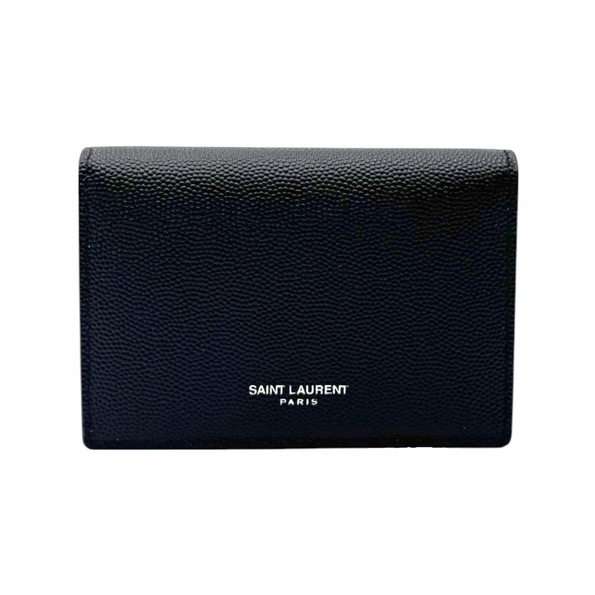 SAINT LAURENT 생로랑 그랑 드 뿌드르 엠보스드 레더 비즈니스 플랩 카드 홀더