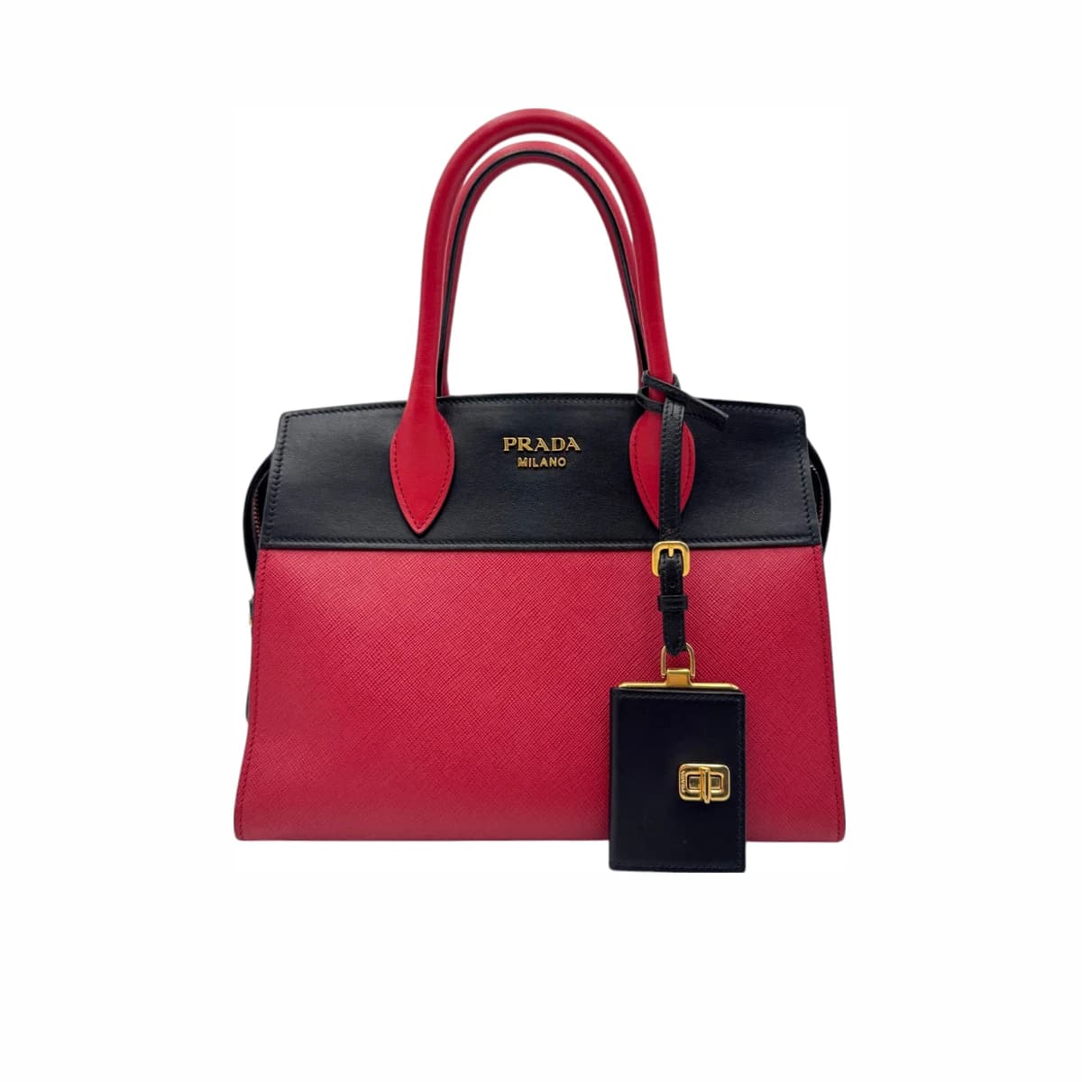 PRADA 프라다 투톤 사피아노 에스플러네이드 토트백