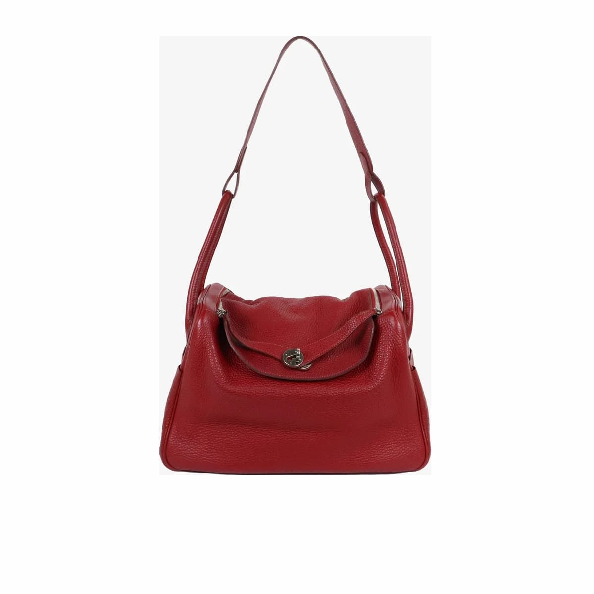HERMÈS 에르메스 린디 34 루즈 그르나 은장 레드
