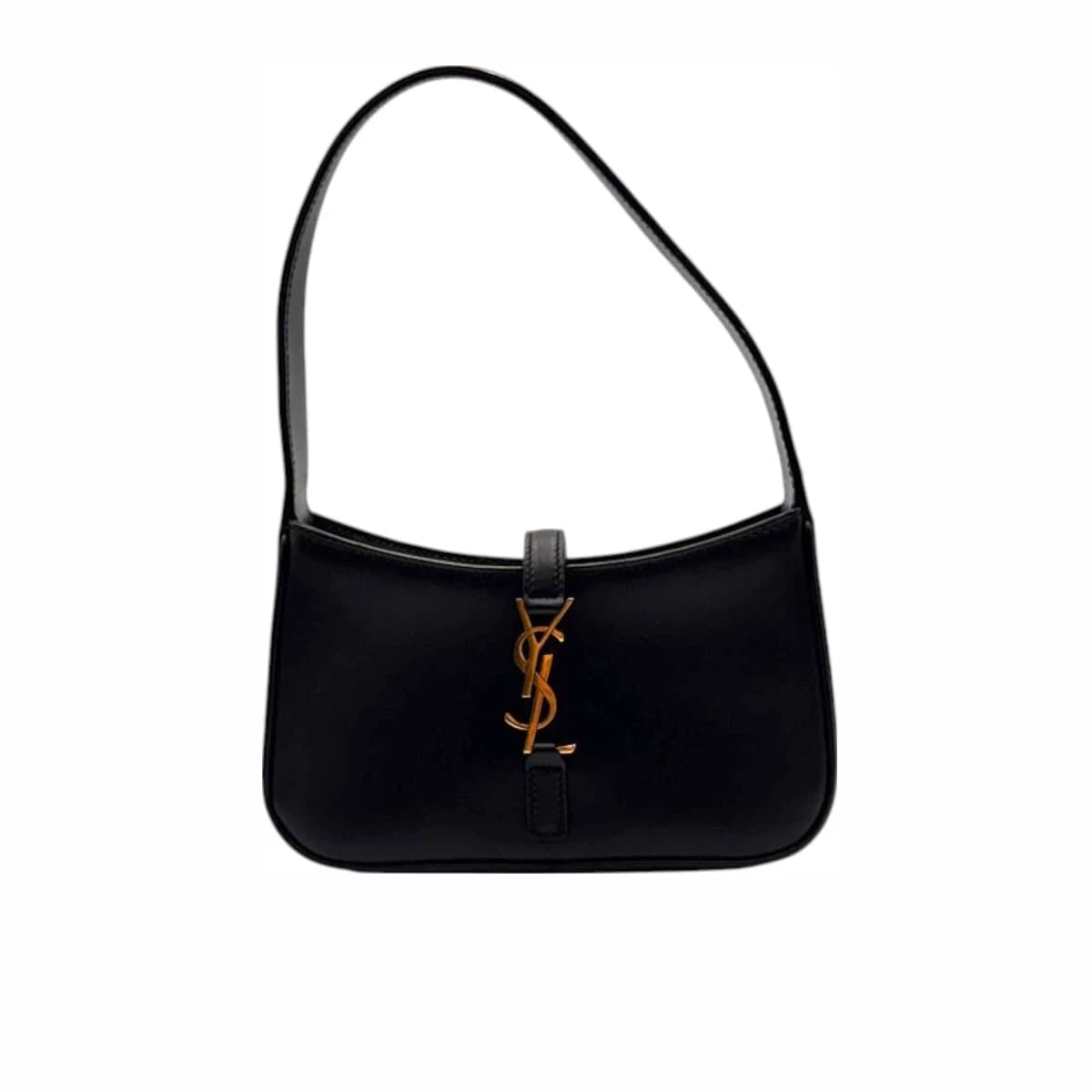 SAINT LAURENT 생로랑 le 5 a 7 미니 호보백 블랙 가죽