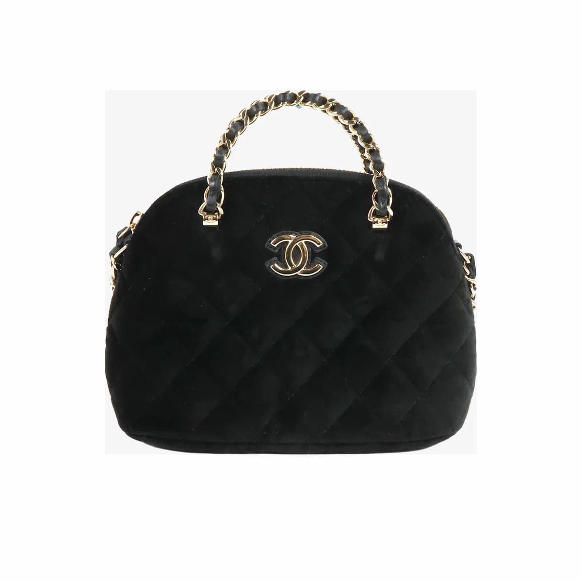 CHANEL 샤넬 탑핸들 하프문 체인 크로스백 미니 블랙 내장칩