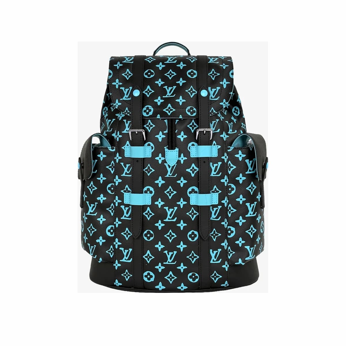 LOUIS VUITTON 루이비통 크리스토퍼 MM 블랙/라이트블루
