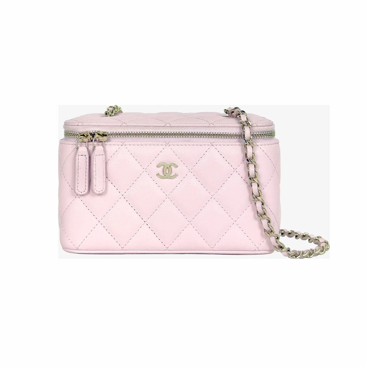 CHANEL 샤넬 베니티 체인 코스메틱 백 베이비핑크