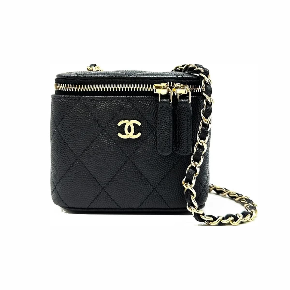 CHANEL 샤넬 베니티 캐비어 미니 블랙