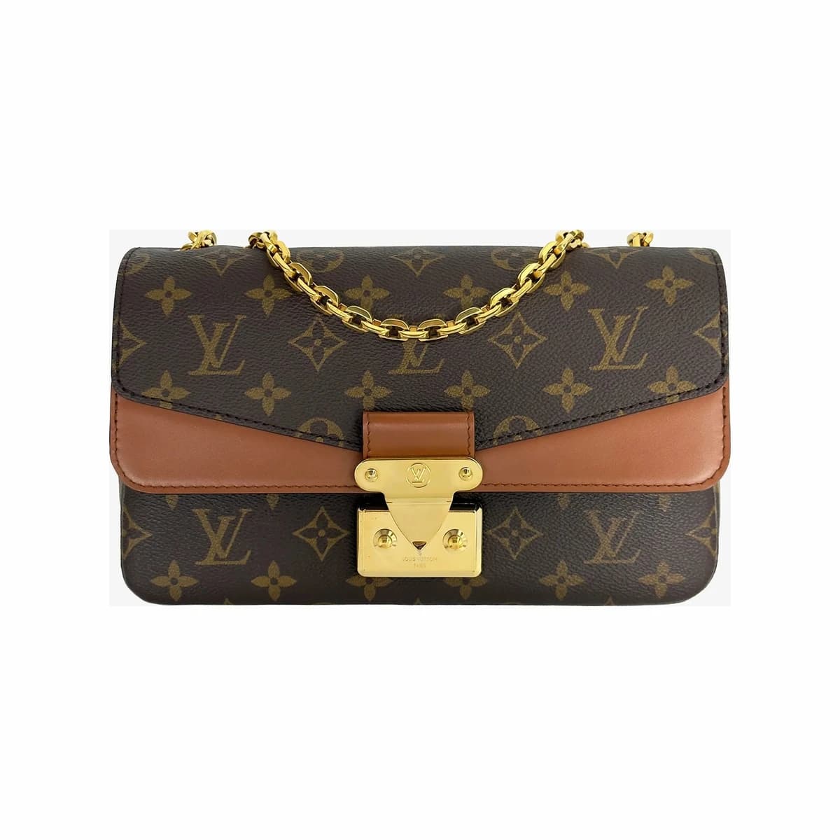 LOUIS VUITTON 루이비통 마르소 모노그램 체인 숄더백 브라운