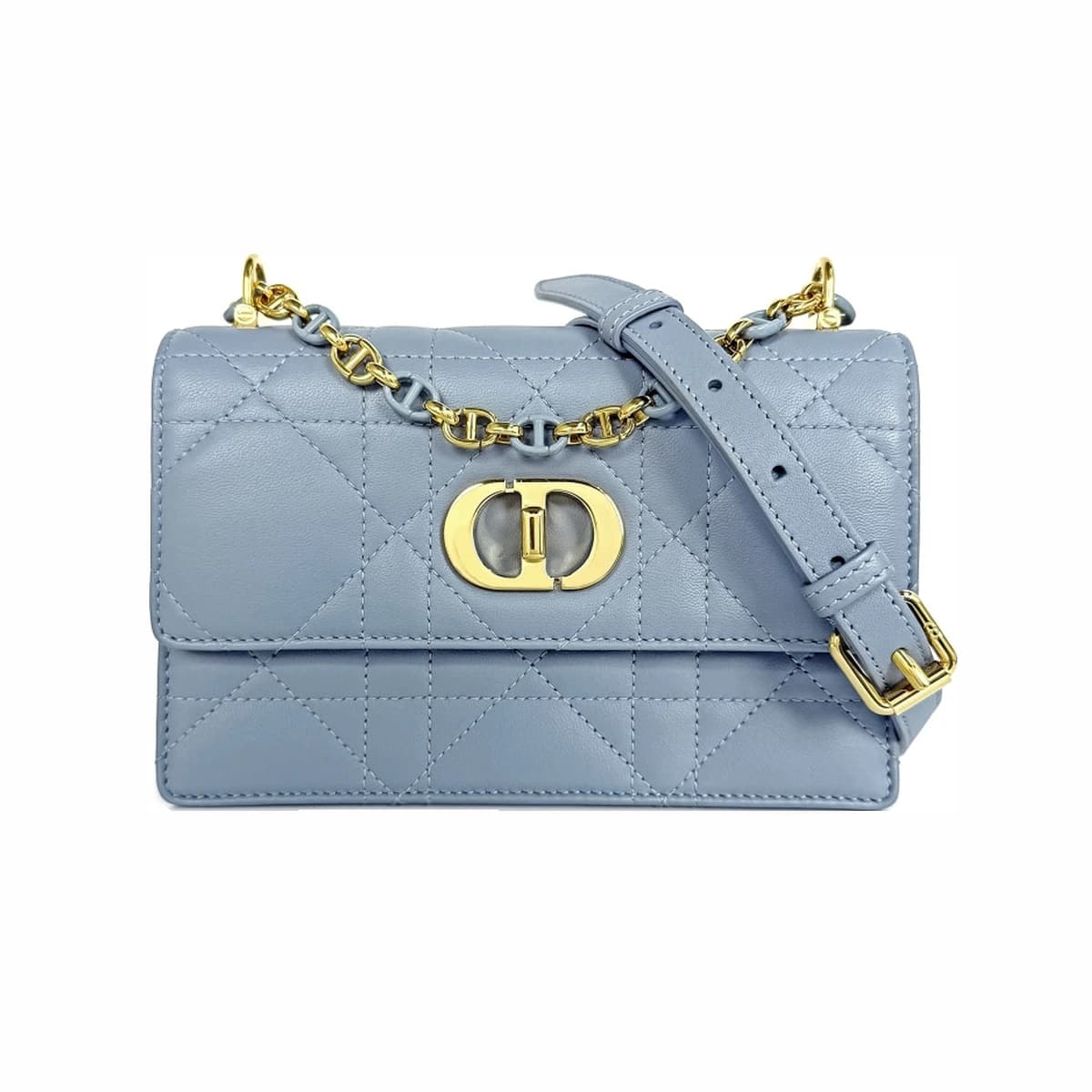 DIOR 디올 미스 카로 숄더백 미니 블루