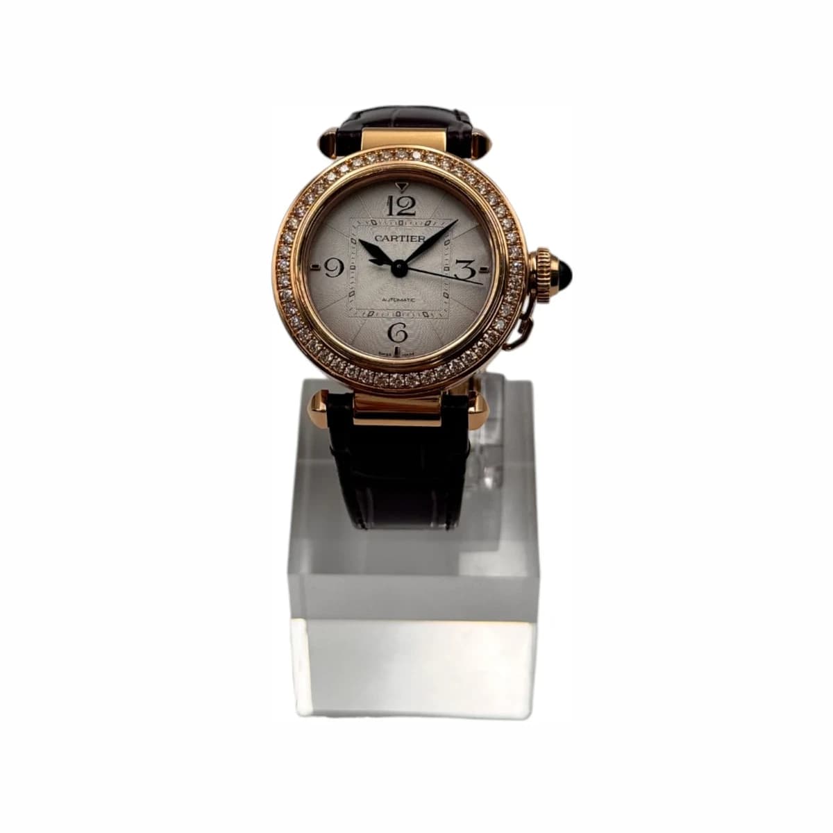 CARTIER 까르띠에 로즈골드 아이아 파샤 드 까르띠에 35MM 오토매틱 시계