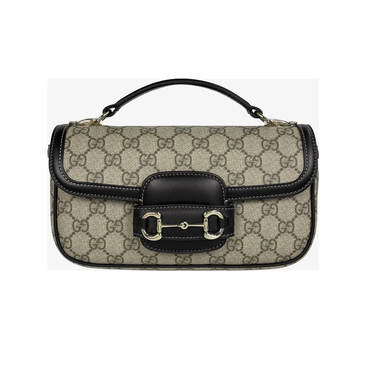 GUCCI 구찌 홀스빗 1955 소프트 탑 핸들백 스몰 베이지