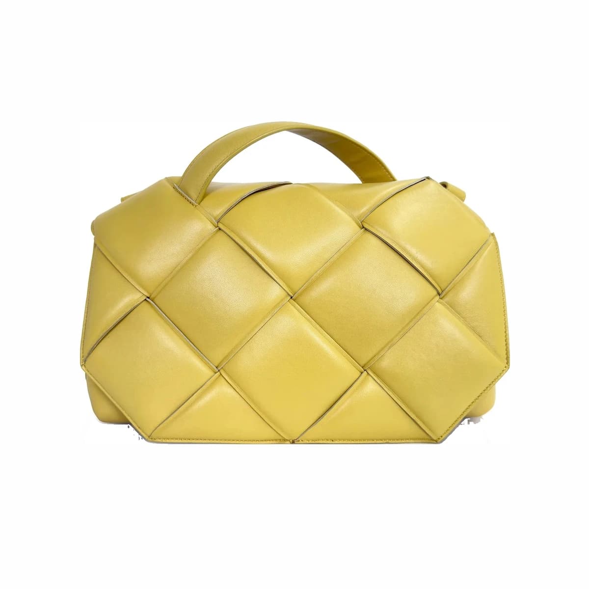 BOTTEGA VENETA 보테가베네타 나파 인트레치아토 탑핸들 크로스백 옐로우