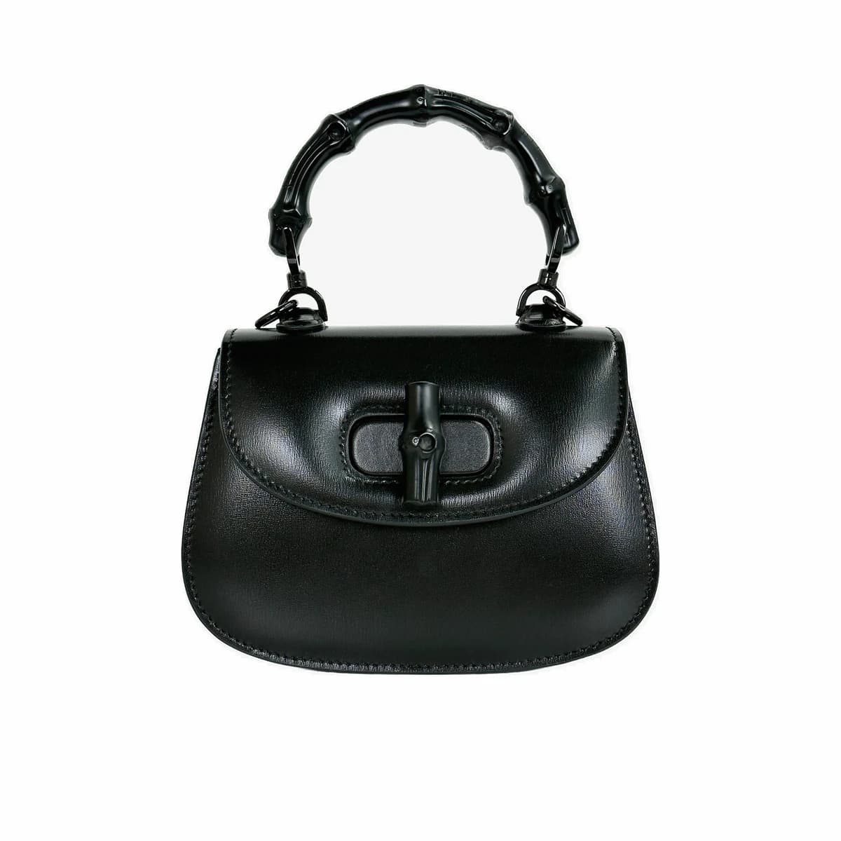 GUCCI 구찌 뱀부 1947 탑 핸들백 미니 블랙