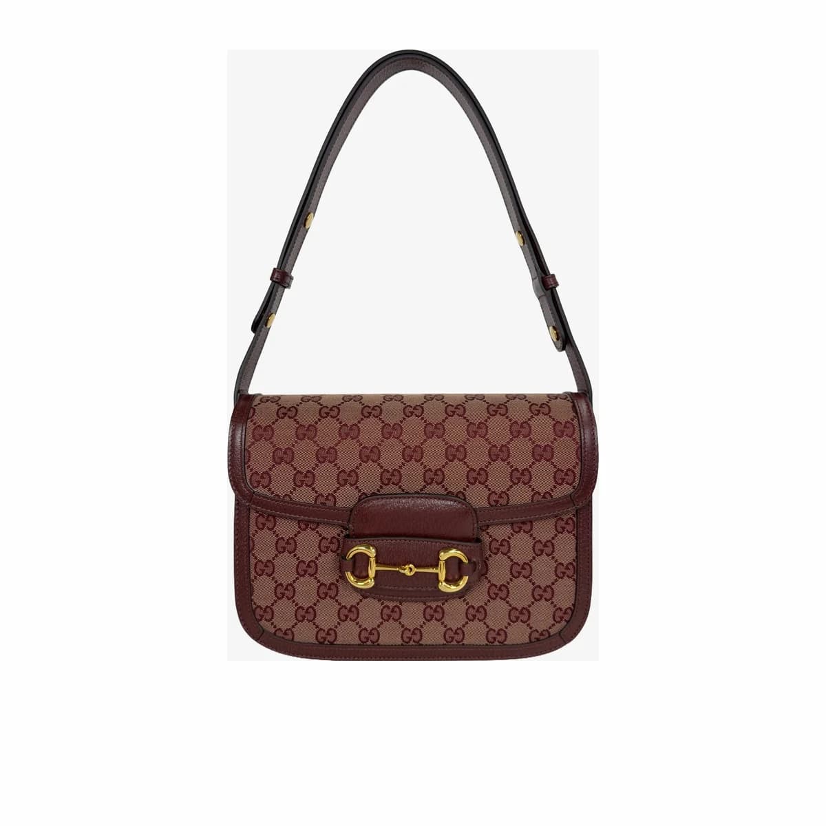 GUCCI 구찌 홀스빗 1955 수프림 숄더백 미듐 버건디 레드