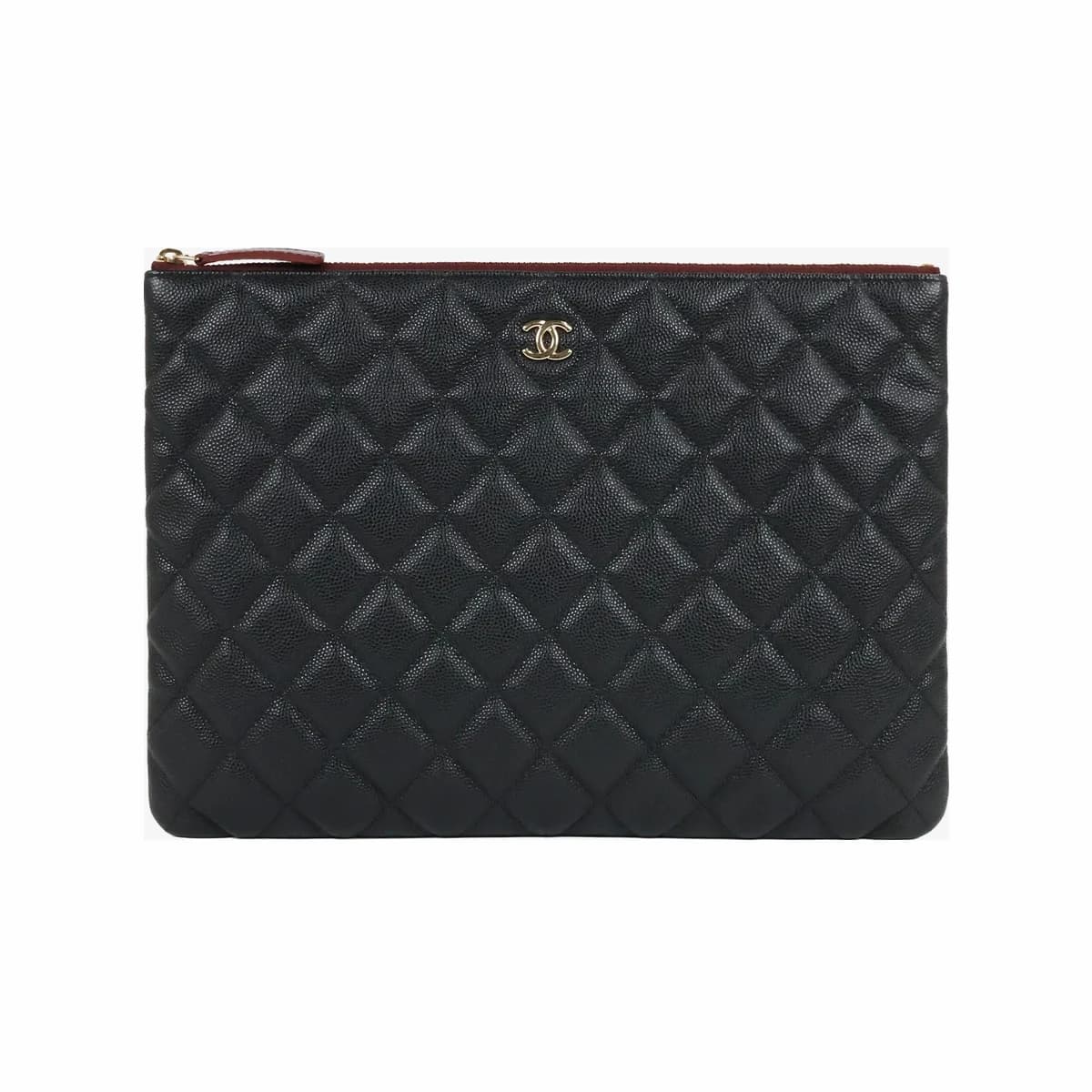 CHANEL 샤넬 클래식 클러치 뉴미듐 금장 블랙 31번대