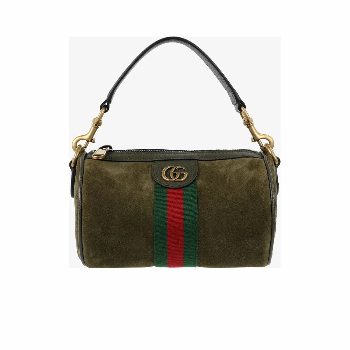 GUCCI 구찌 오피디아 스웨이드 숄더백 미니 카키 그린