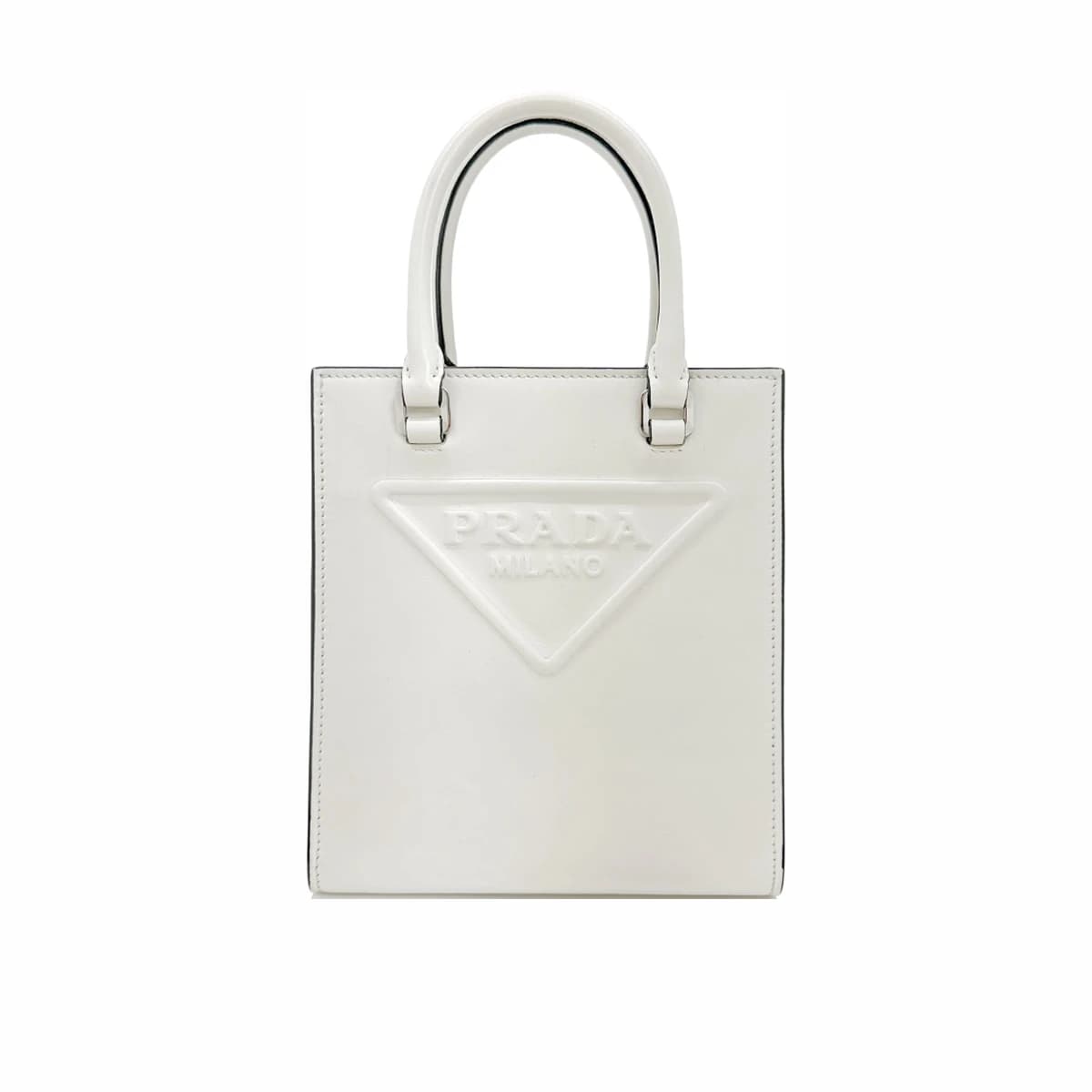 PRADA 프라다 엠보스드 로고 토트백