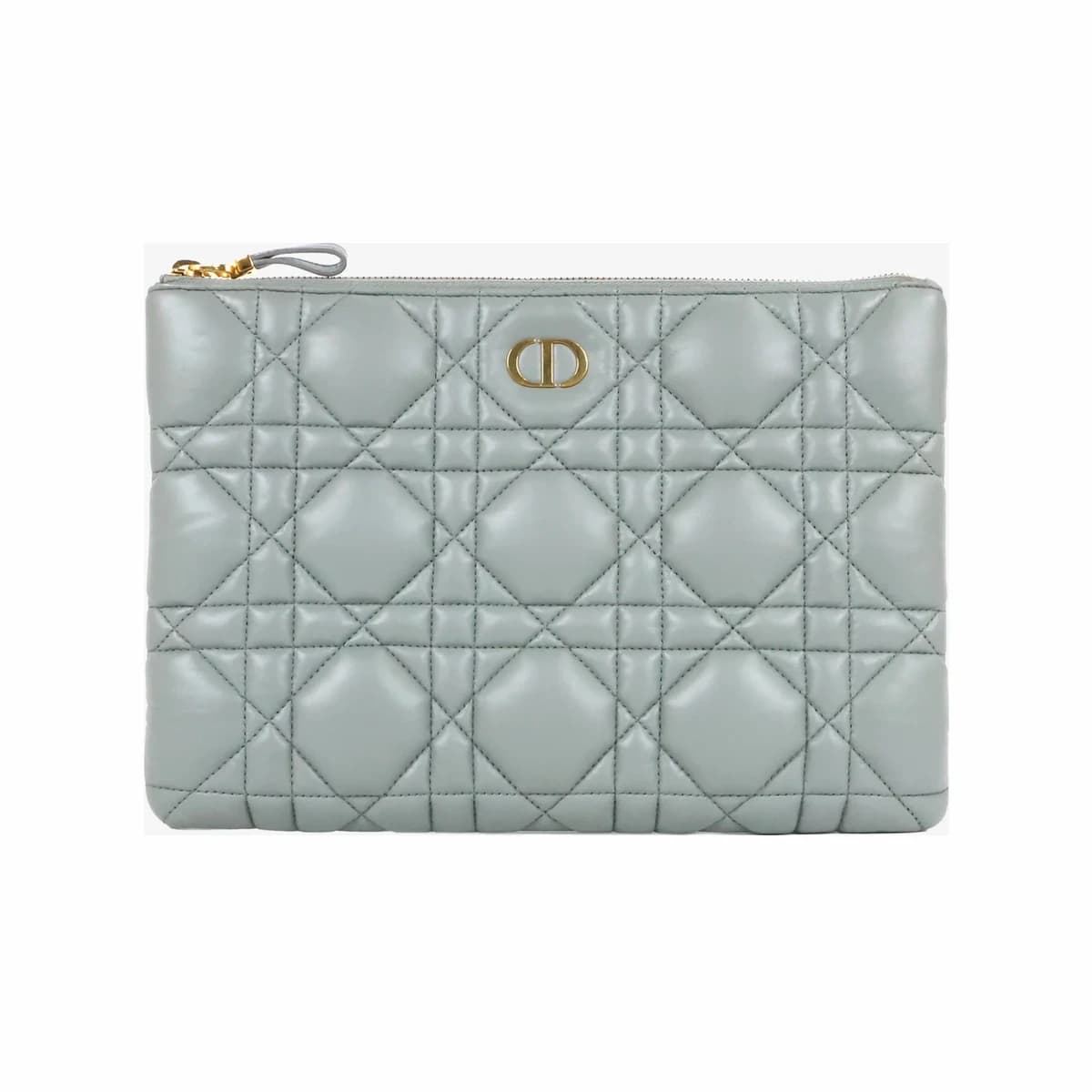 DIOR 디올 카로 데일리 파우치 라지 그레이 스톤