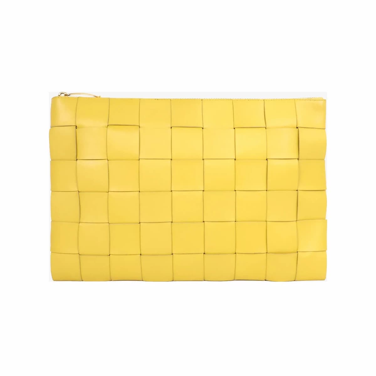 BOTTEGA VENETA 보테가베네타 인트레치아토 카세트 플랫 클러치백 라지 미라벨 옐로우