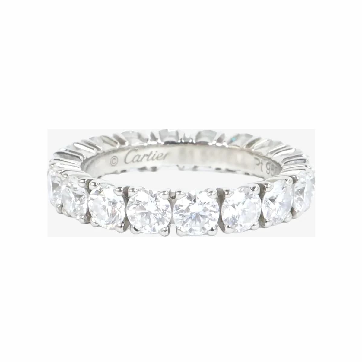 CARTIER 까르띠에 데스티네 웨딩 링 51호 플래티늄 18P 다이아몬드