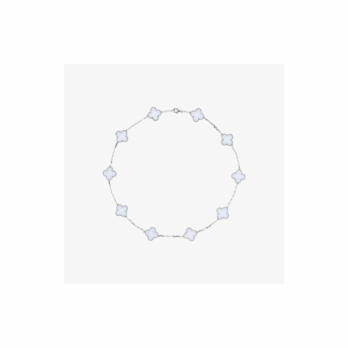 VAN CLEEF & ARPELS 반클리프 앤 아펠 알함브라 10 모티브 네크리스 빈티지 화이트 골드 18K 화이트골드